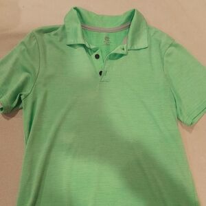 Green Boys Collared Shirt, Bright Green, C9, L(12-14)